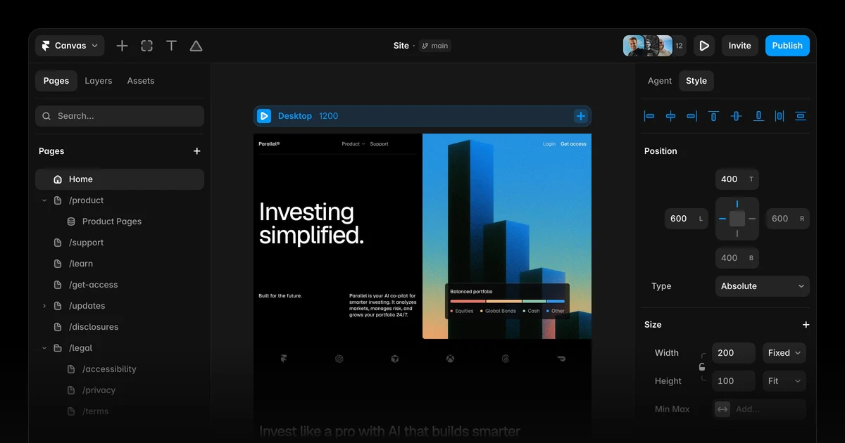 Framer OG image: Framer: AI web design tool for responsive websites