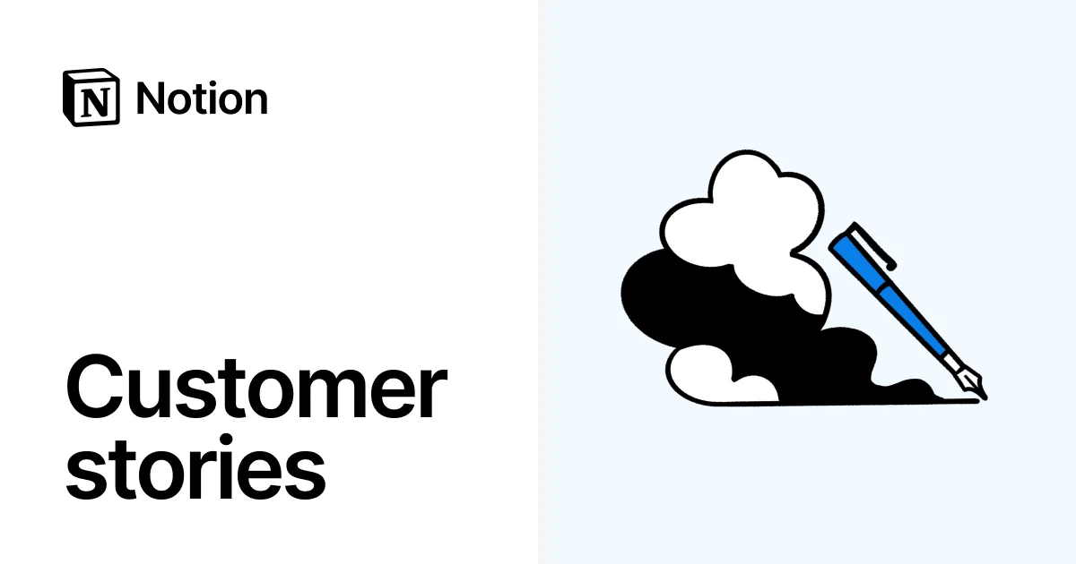 Notion OG image: Notion Customer Stories