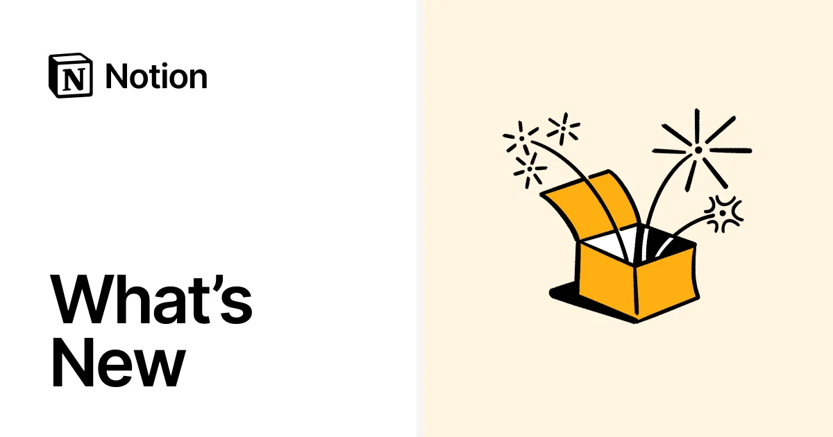Notion OG image: What’s New – Notion