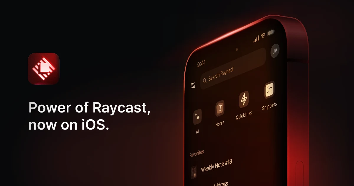 Raycast OG image: Raycast for iOS