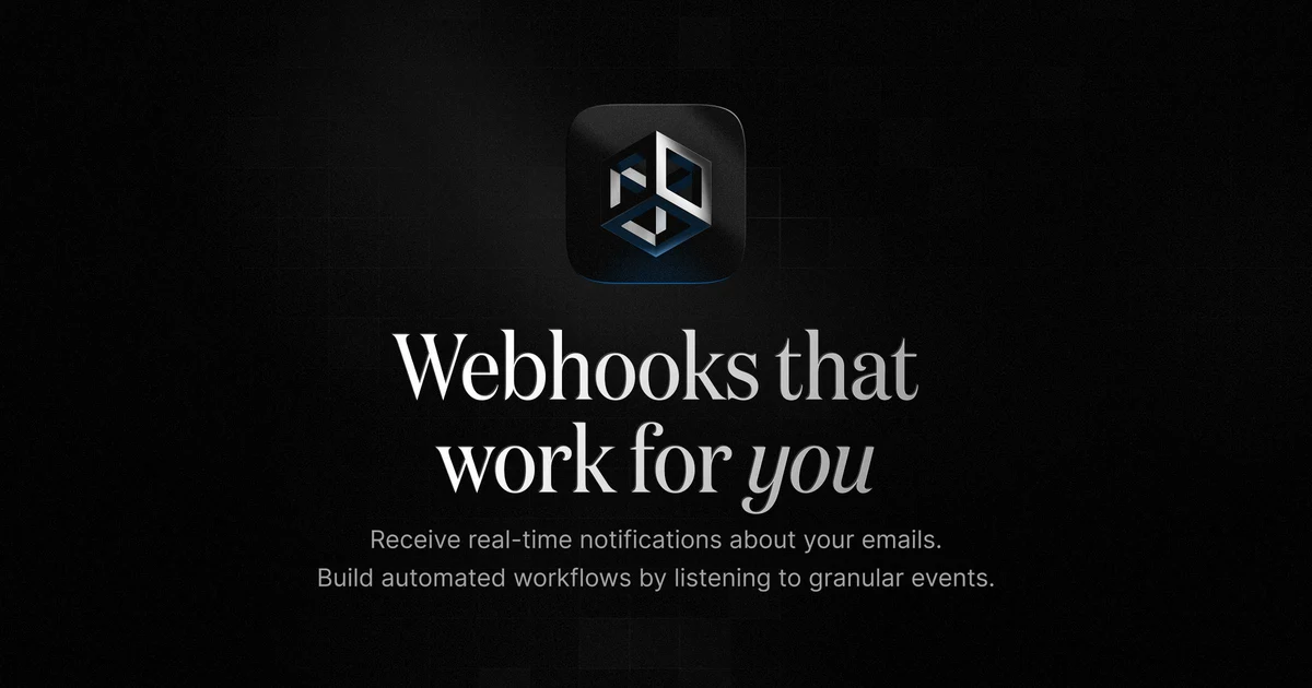 Resend OG image: Webhooks · Receive real-time notifications · Resend