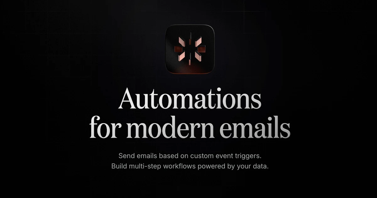 Resend OG image: Automations · Build event-driven email flows · Resend