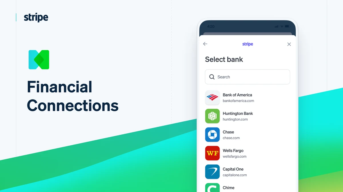 Stripe OG image: Stripe Financial Connections | Connect Users’ Financial Accounts