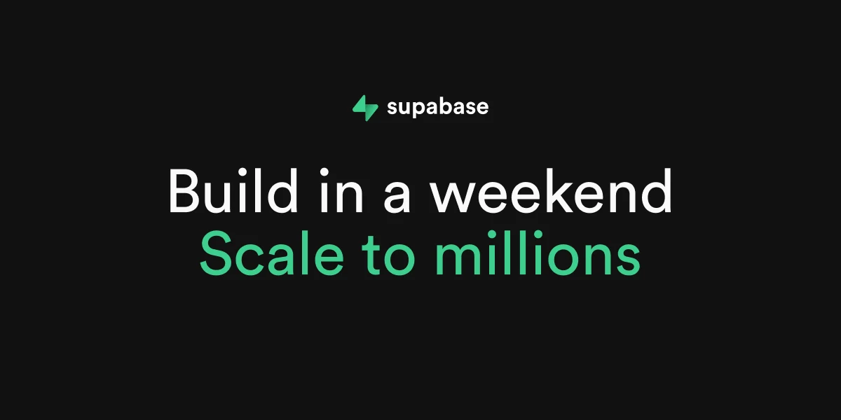 Supabase OG image: Supabase | The Postgres Development Platform