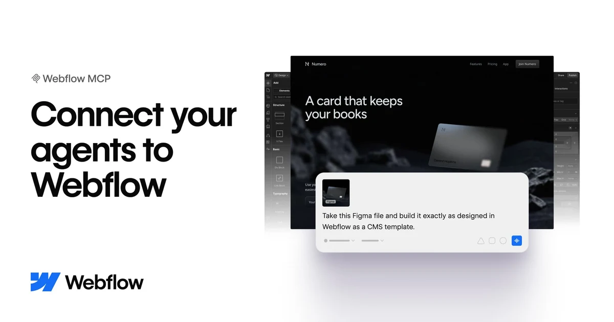 Webflow OG image: Webflow MCP | Design and build at the speed of AI