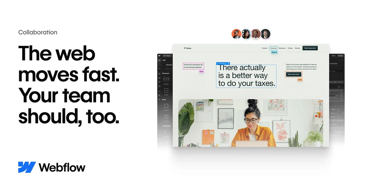 Webflow OG image: Collaboration in Webflow