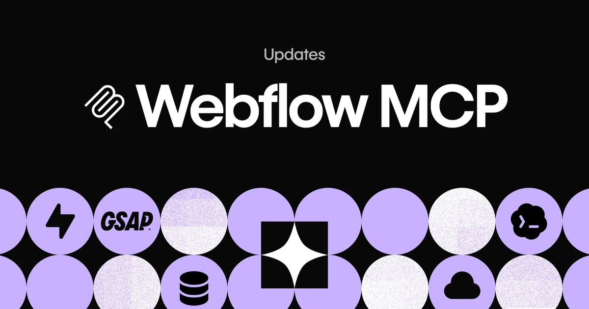 Webflow OG image: Interactions, agent instructions, and Cloud deploys in Webflow MCP | Webflow Blog