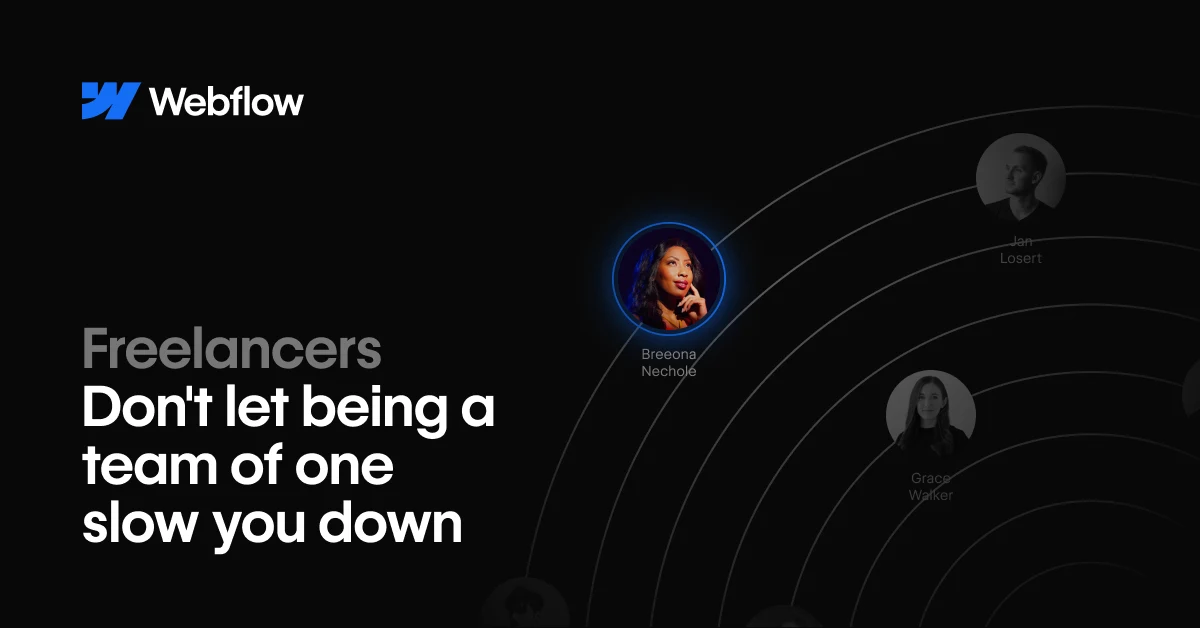 Webflow OG image: Build custom websites for clients | Webflow for Freelancers