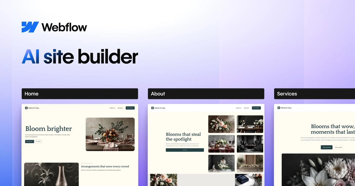 Webflow OG image: AI site builder | Webflow