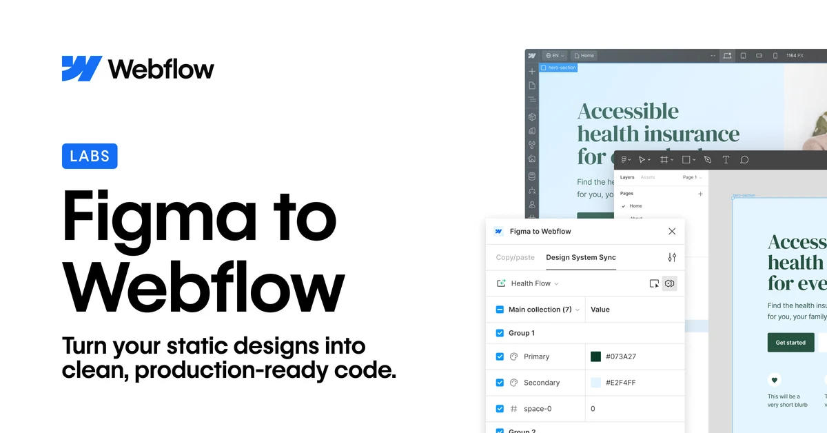 Webflow OG image: Figma to HTML website Webflow plugin | Webflow