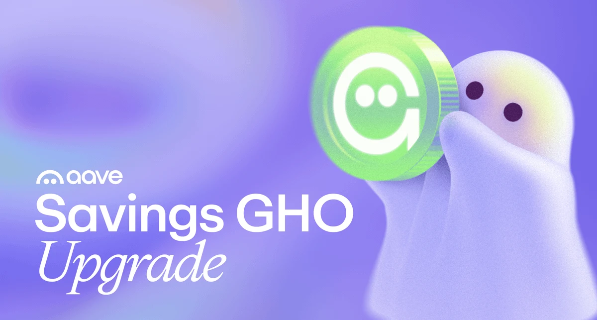 Savings @GHO has been upgraded to a new vault with an Aave Savings Rate — public x-twitter post media curated for social post design inspiration.