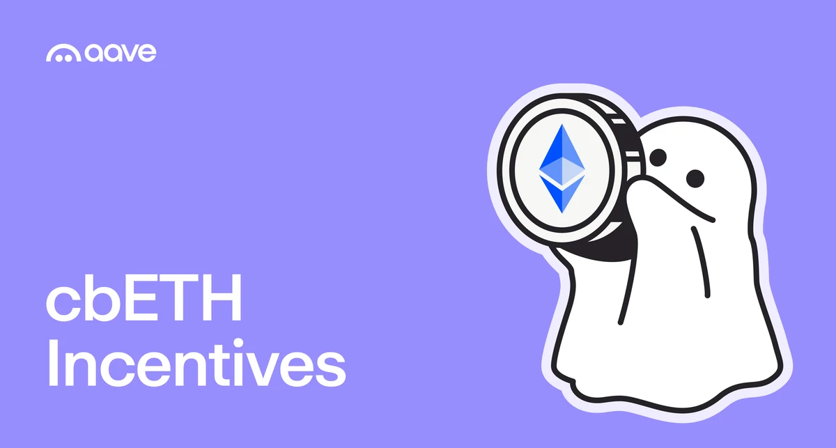 Incentives are live for @coinbase cbETH on Aave V3 — public x-twitter post media curated for social post design inspiration.