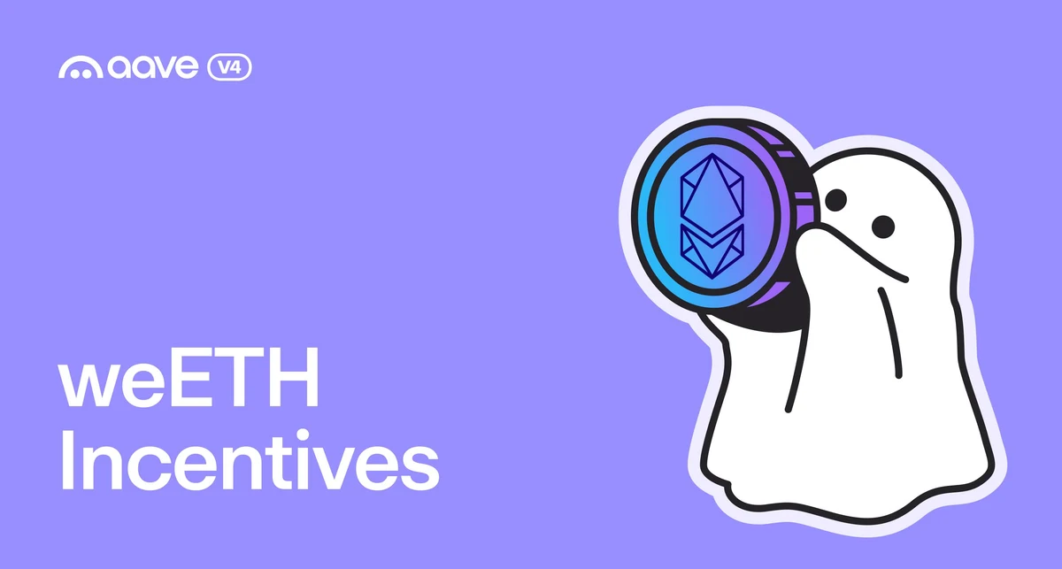 Incentives are live for @ether_fi weETH on Aave V4 — public x-twitter post media curated for social post design inspiration.