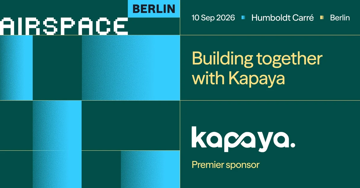 Airtable: Thank you to Kapaya, our Premier Sponsor for Airspace Berlin — public x-twitter post media curated for social post design inspiration.