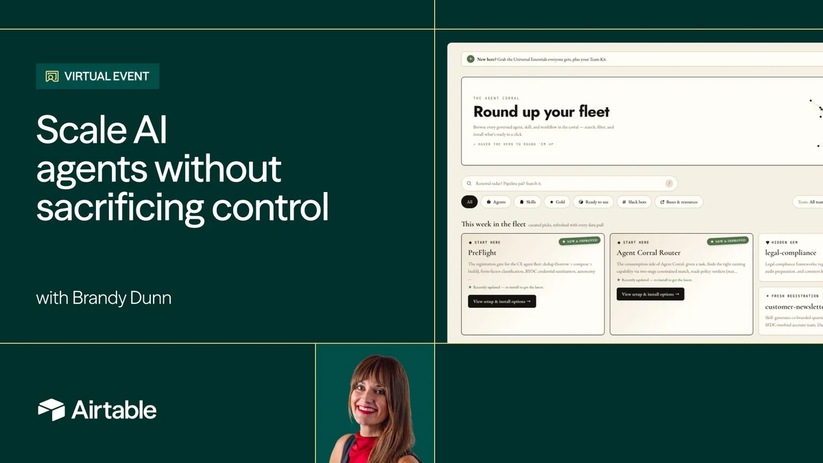 Airtable: Agent governance shouldn't mean a ticket queue — public x-twitter post media curated for social post design inspiration.