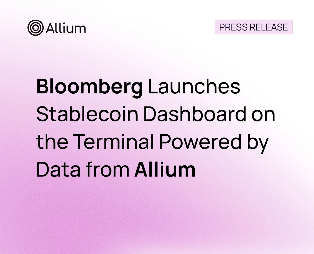Allium: Bloomberg has launched a stablecoin dashboard on the Bloomberg Terminal — public x-twitter post media curated for social post design inspiration.