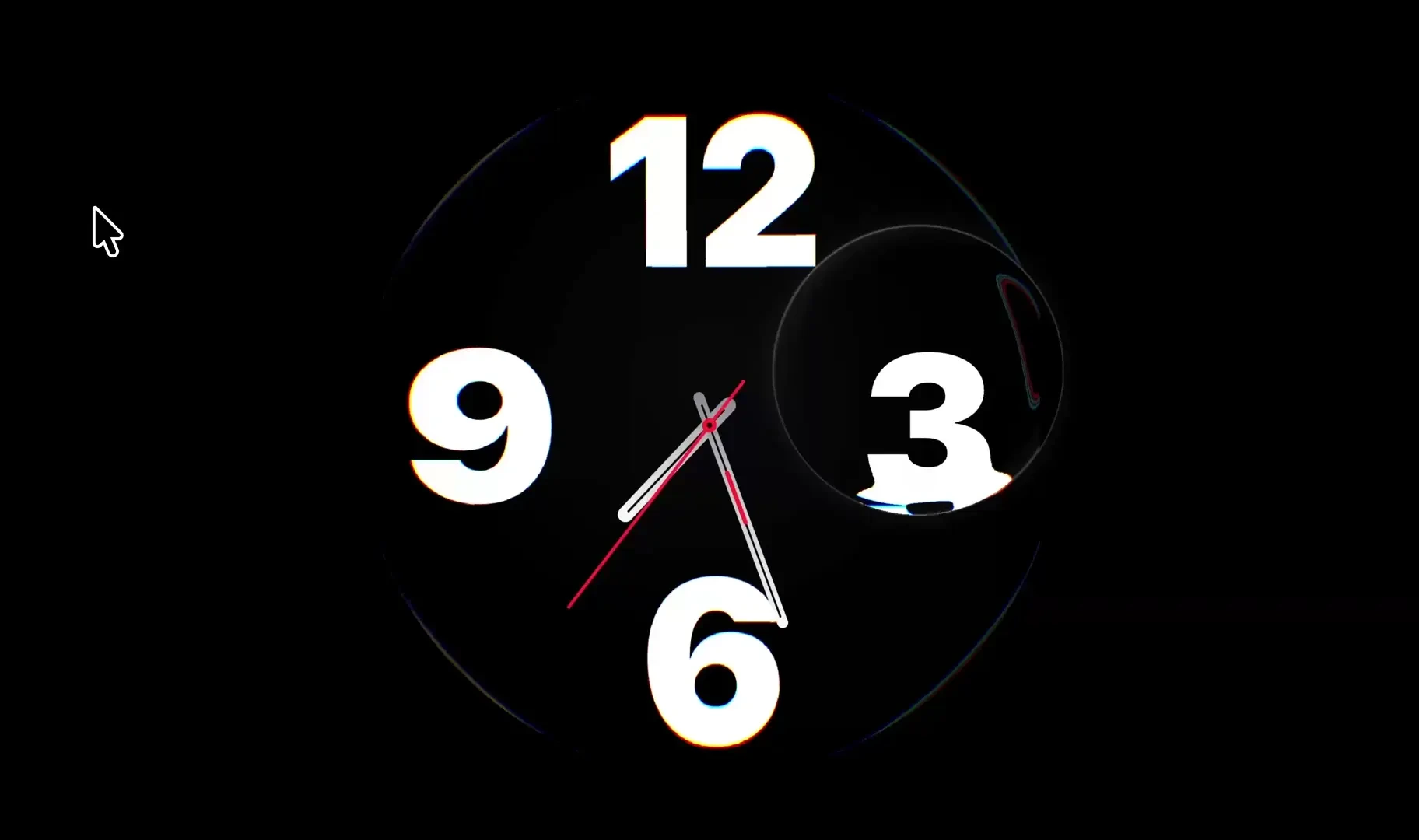 Andreas Kruszakin-Liboska: @aave liquid glass clock — public x-twitter post media curated for social post design inspiration.