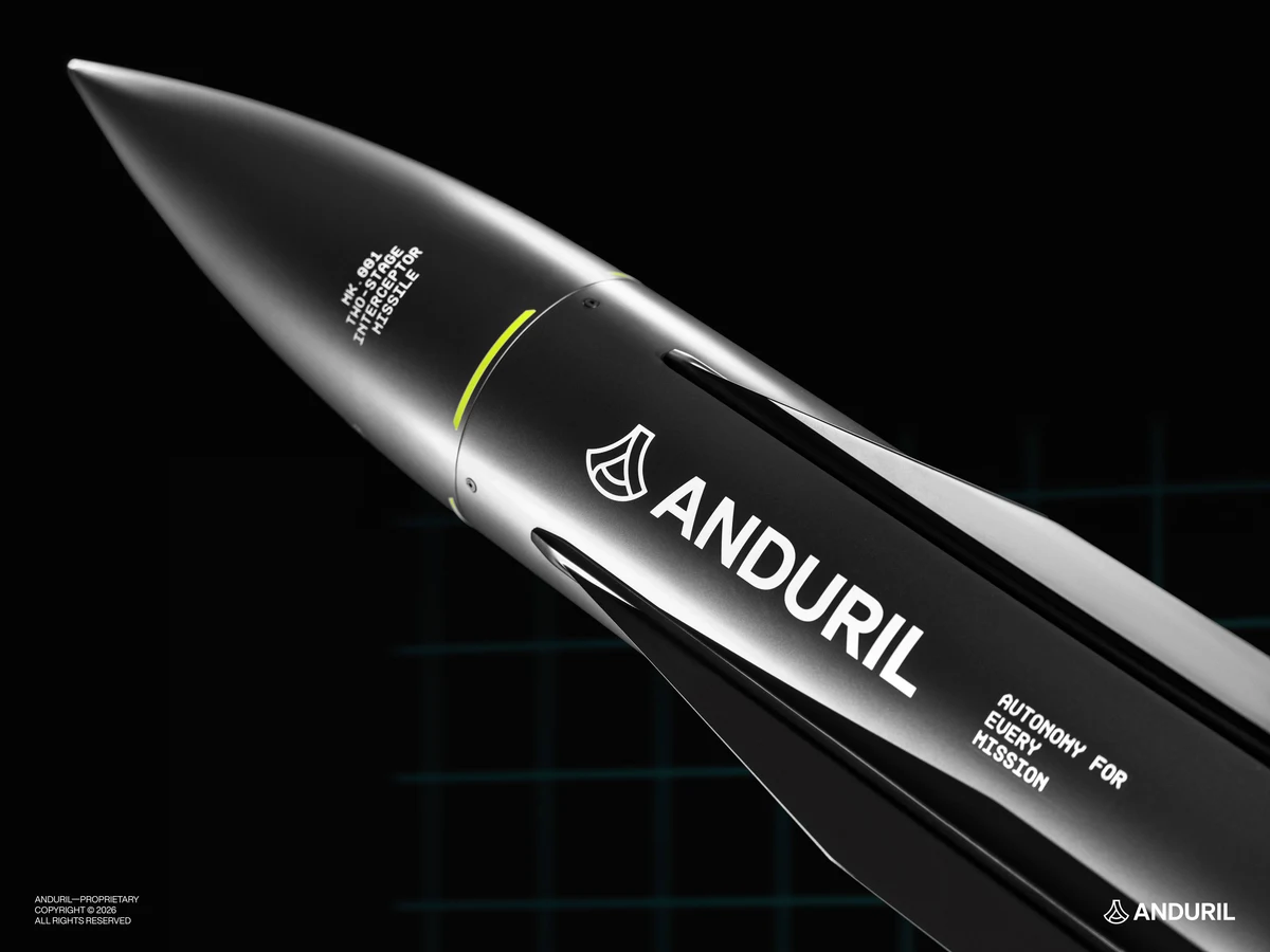 Anduril Industries: Anduril is making interceptor missiles — public x-twitter post media curated for social post design inspiration.