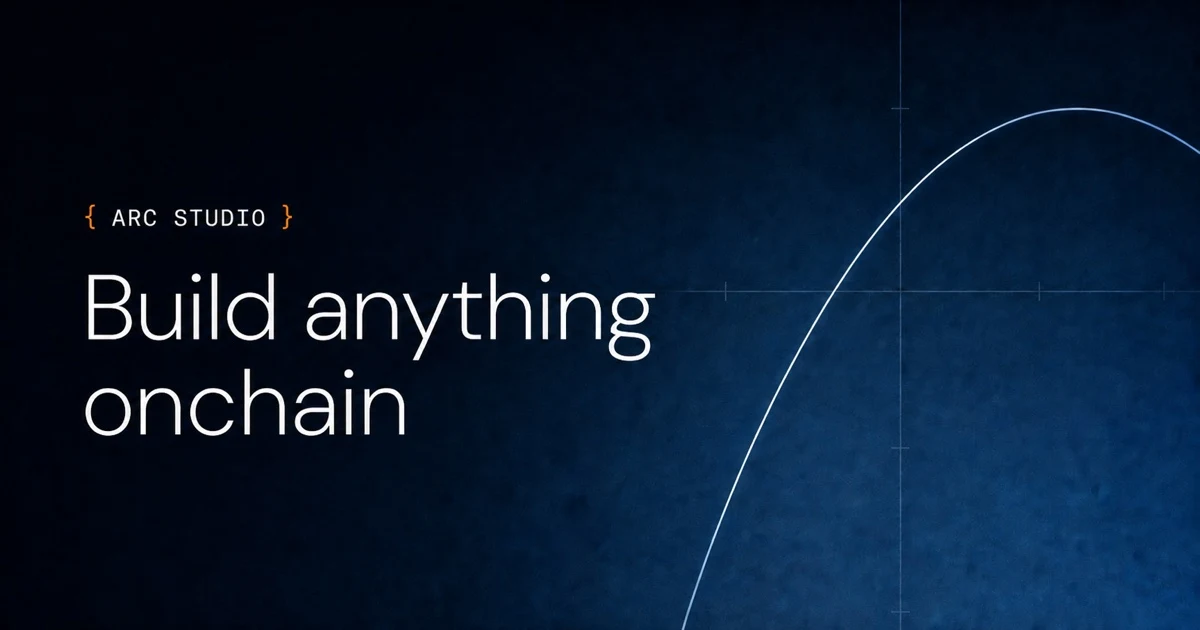 Arc Studio | Build Anything Onchain with AI — public x-twitter post media curated for social post design inspiration.
