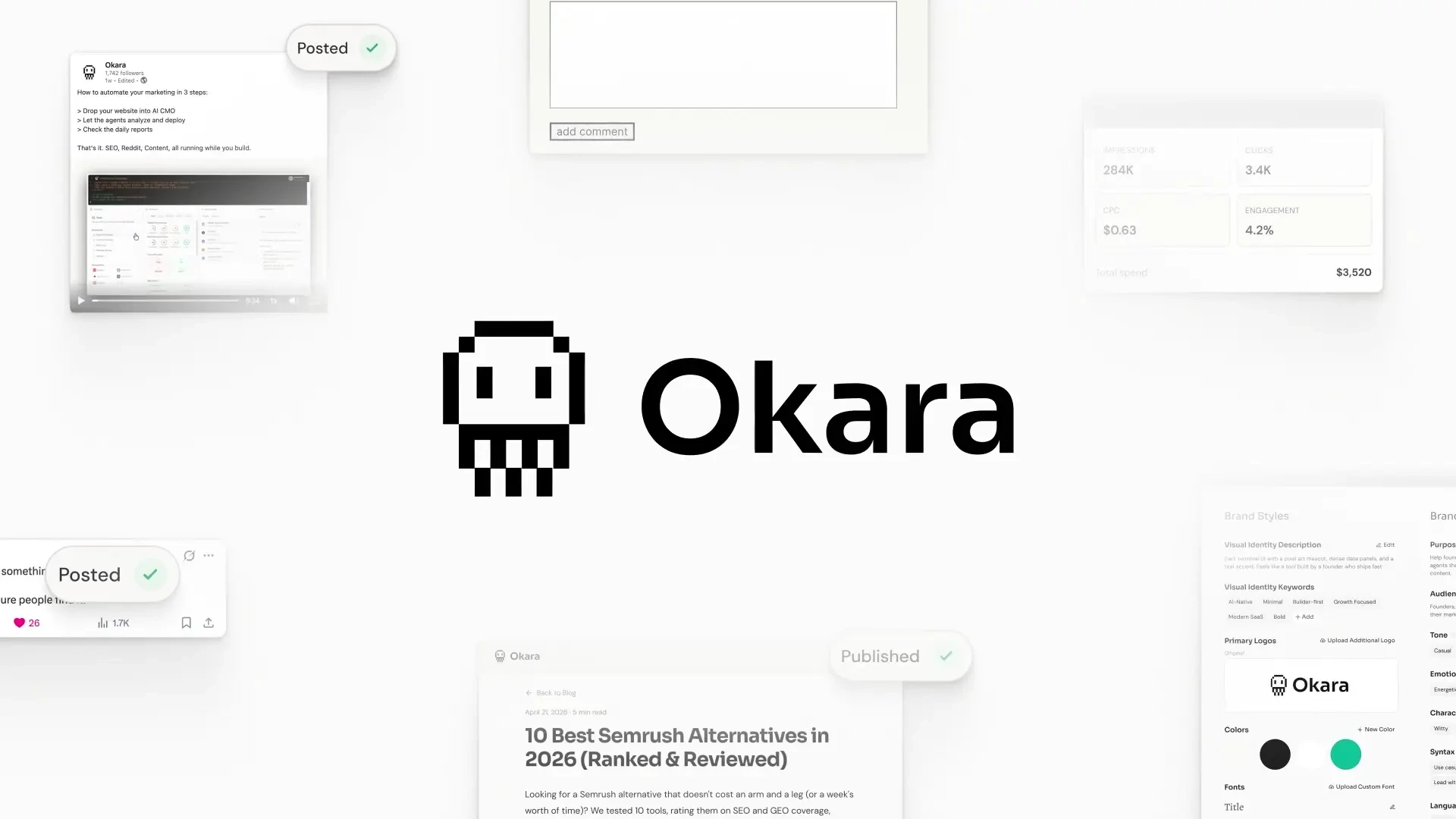 We're introducing Okara AI CMO v2 — public x-twitter post media curated for social post design inspiration.