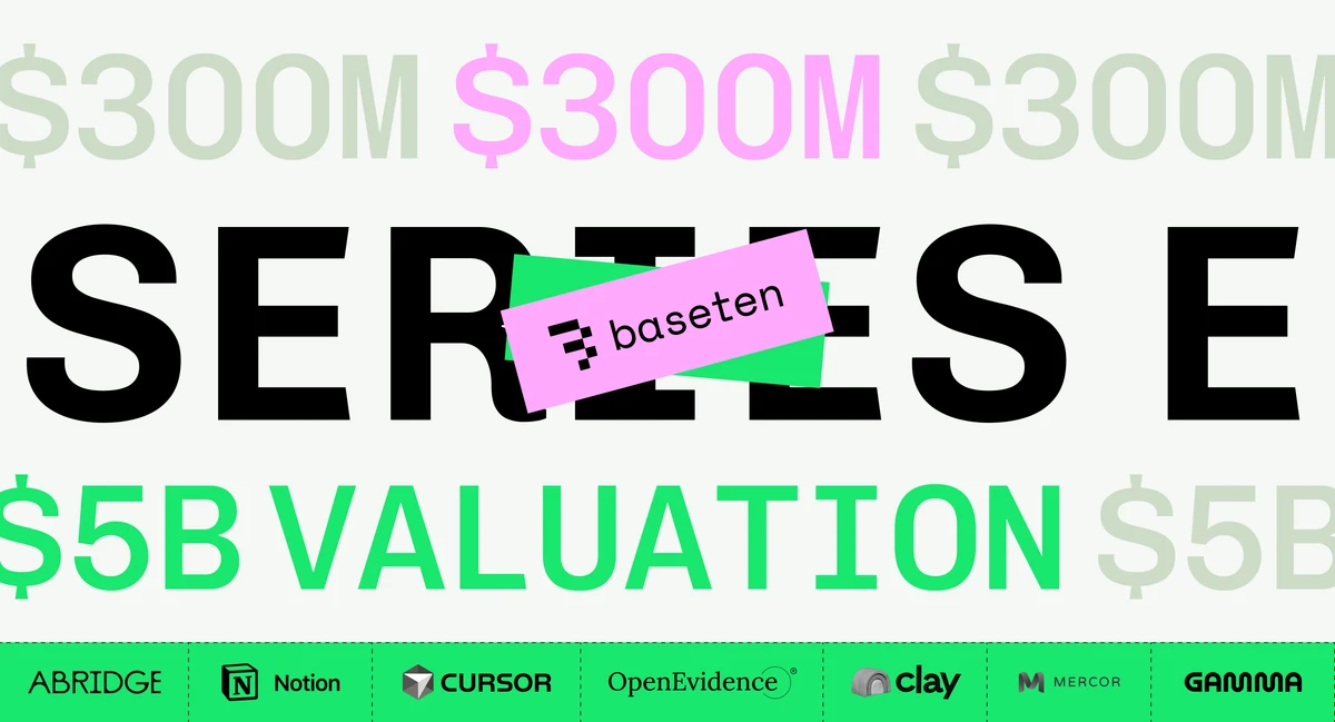 Baseten: We’re thrilled to announce that we have raised $300M at a $5B valuation — public x-twitter post media curated for social post design inspiration.