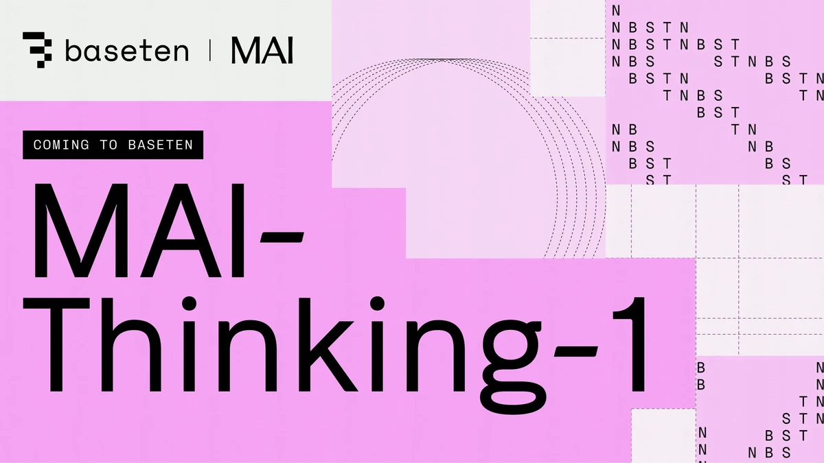 Baseten and @MicrosoftAI are excited to announce that MAI-Thinking-1 — public x-twitter post media curated for social post design inspiration.