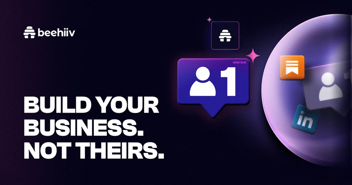 Own Your Audience — beehiiv | beehiiv — public x-twitter post media curated for social post design inspiration.