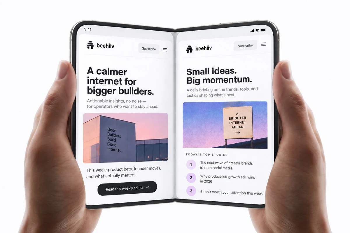 Beehiiv: now i can finally read two newsletters at the same time — public x-twitter post media curated for social post design inspiration.