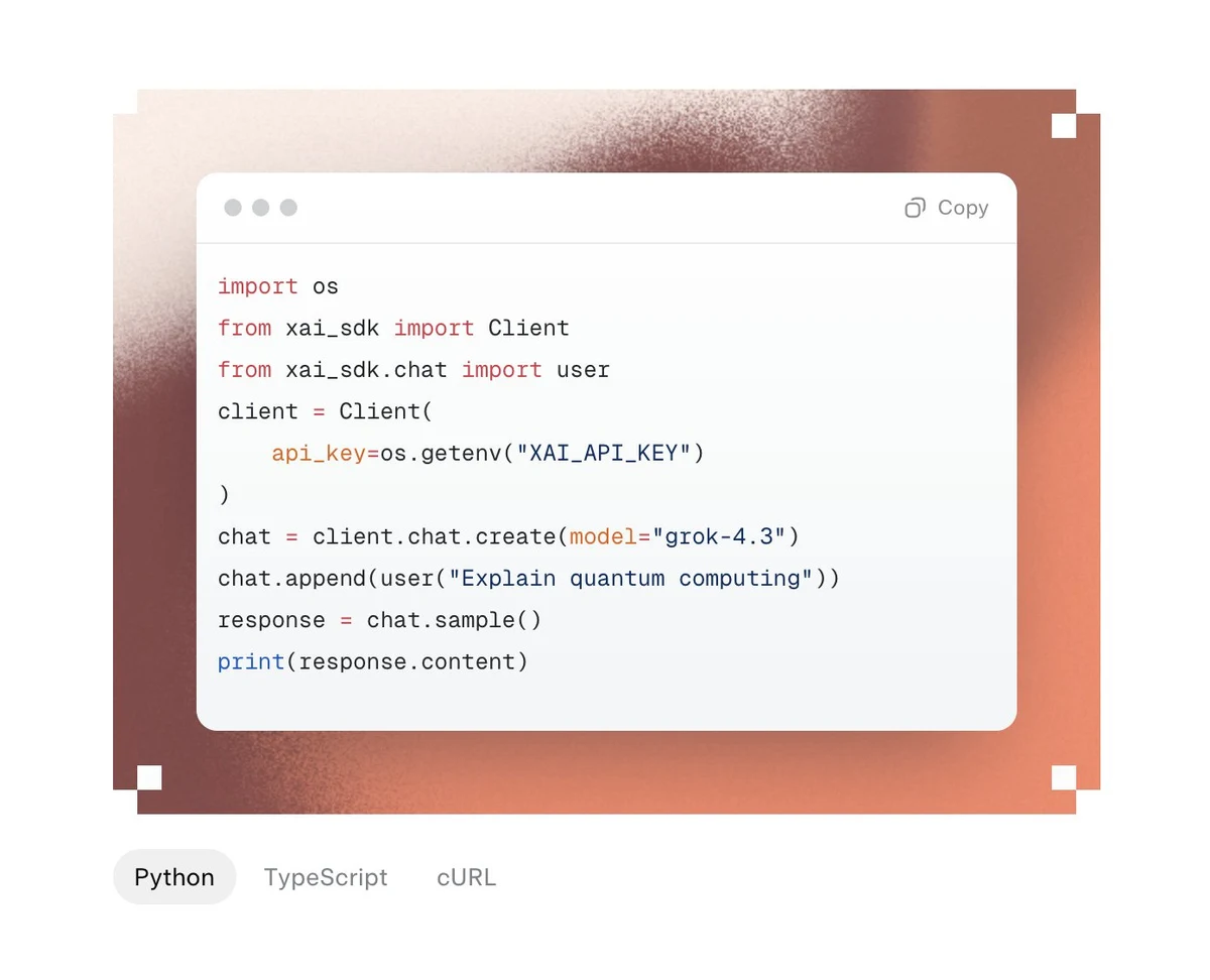 xAI shader code block components — public X post media curated for social post design inspiration.