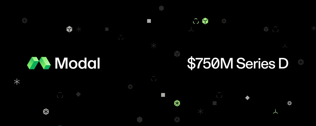 Modal crosses $1B in Annualized Run Rate and raises $750M Series D — public x-twitter post media curated for social post design inspiration.