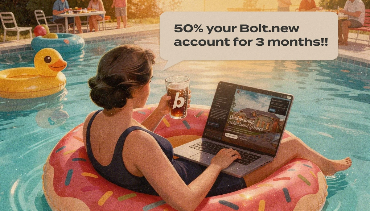bolt.new: Half-price Bolt, all summer 😎 New to Bolt? Use — public x-twitter post media curated for social post design inspiration.