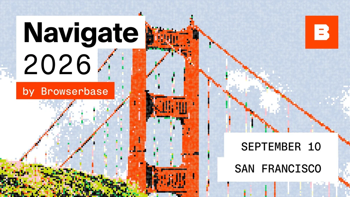 Browserbase: We've received hundreds of registrations for Navigate 2026 — public x-twitter post media curated for social post design inspiration.