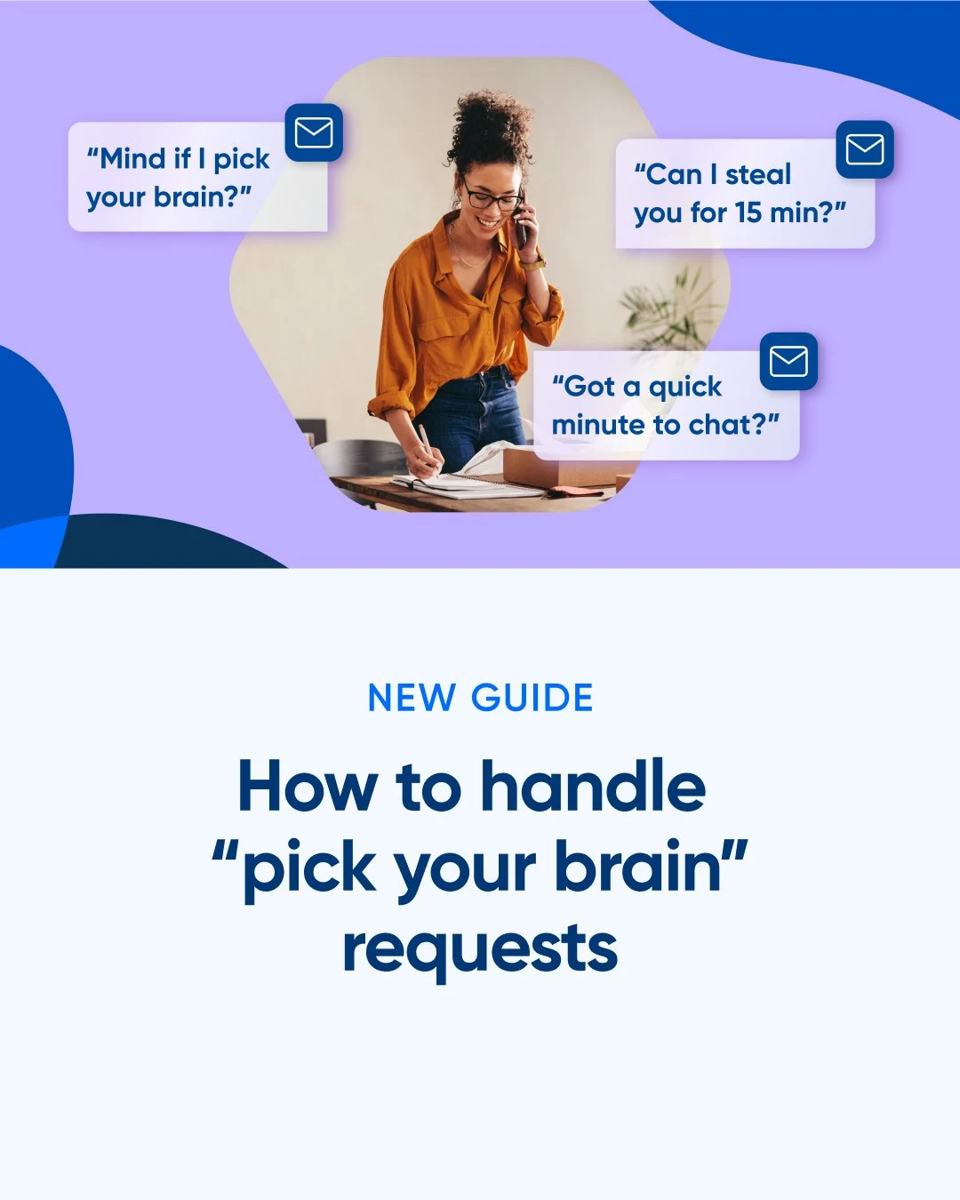Calendly: Not sure how to respond to “Can I pick your brain?” requests — public x-twitter post media curated for social post design inspiration.