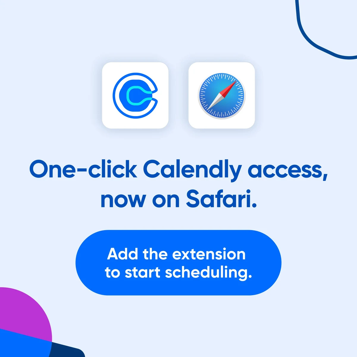 Calendly: Safari users, the wait is over — public x-twitter post media curated for social post design inspiration.