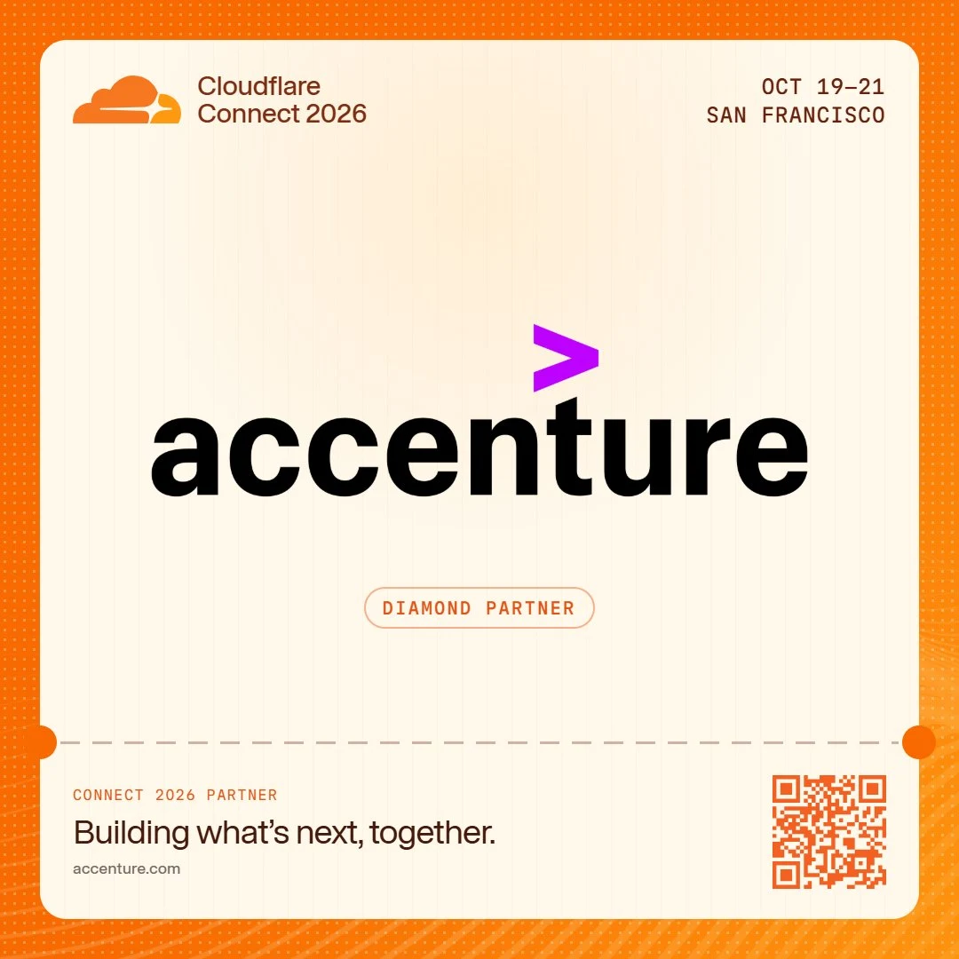 Cloudflare: We're excited to announce @Accenture as a Diamond sponsor — public x-twitter post media curated for social post design inspiration.