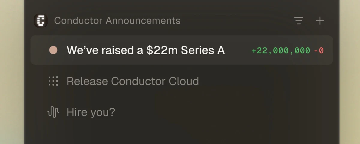 Conductor’s Series A — public x-twitter post media curated for social post design inspiration.