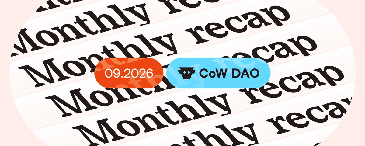CoW DAO Monthly Recap: September 2026 — public x-twitter post media curated for social post design inspiration.