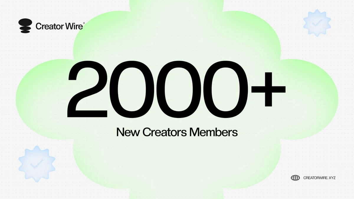 Creator Wire has approved 2,000+ new creator members — public x-twitter post media curated for social post design inspiration.