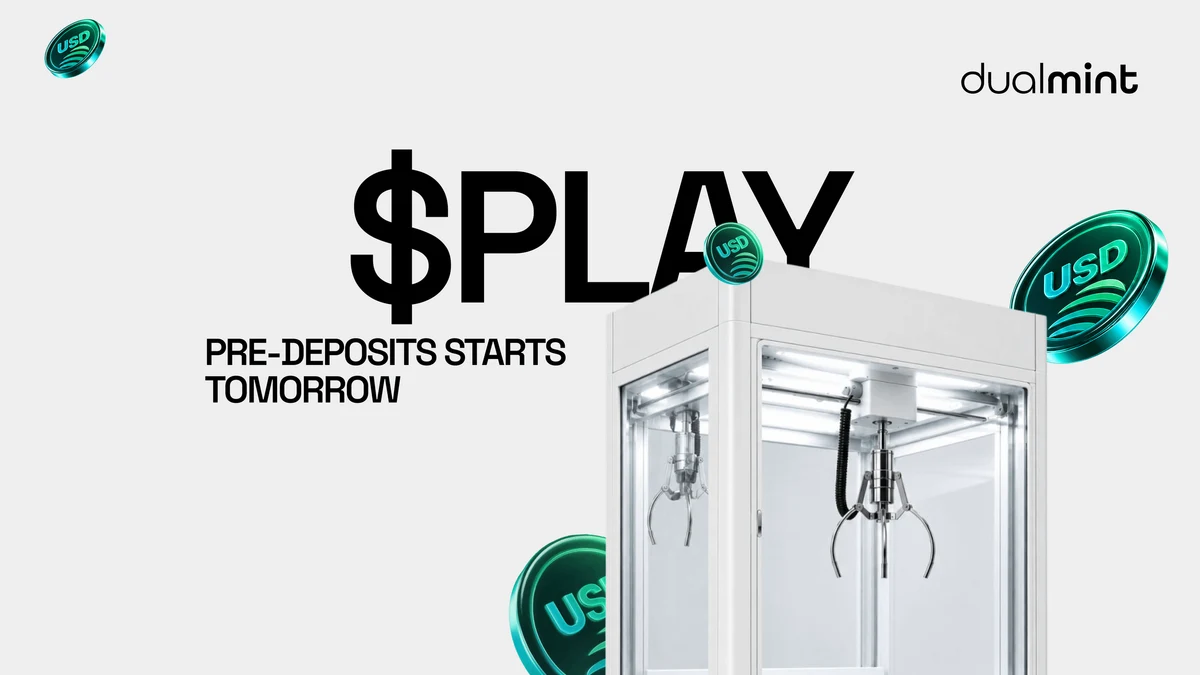 Dualmint: $PLAY pre-deposits start tomorrow — public x-twitter post media curated for social post design inspiration.