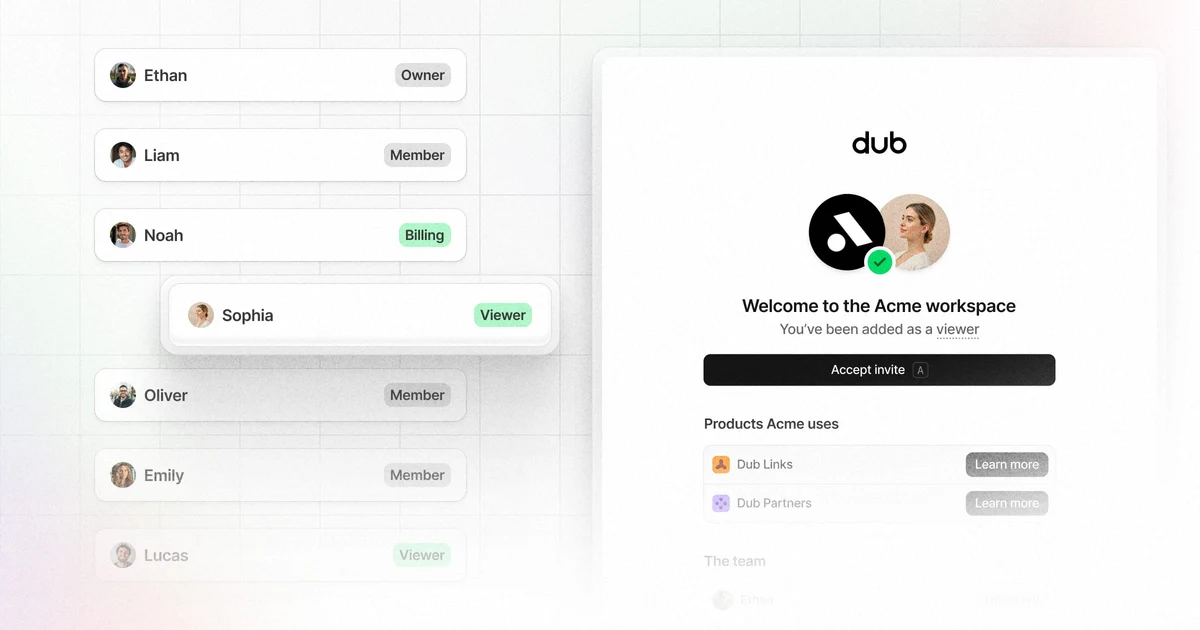 Dub.co: We've added 2 new workspace roles to Dub for improved security — public x-twitter post media curated for social post design inspiration.