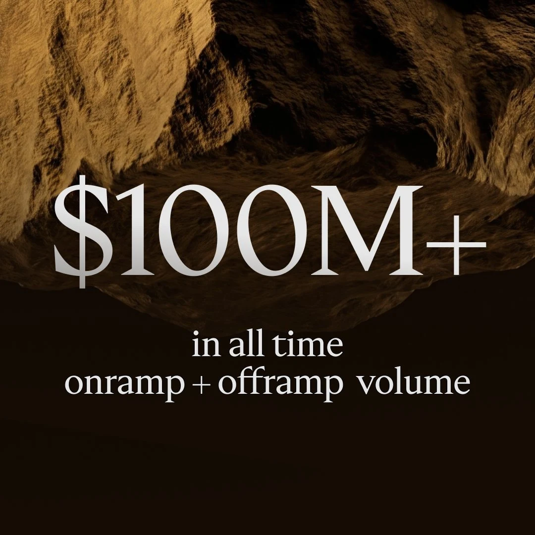 Ether.fi: All time onramp + offramp volume just hit $100M+ — public x-twitter post media curated for social post design inspiration.