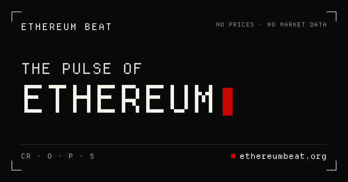 Ethereum Beat — BEAT · the live pulse of Ethereum, one beat per slot — public x-twitter post media curated for social post design inspiration.