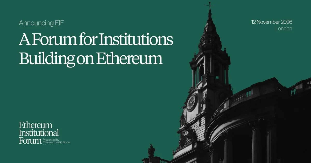 We're announcing the relaunch of the Ethereum Institutional Forum: — public x-twitter post media curated for social post design inspiration.