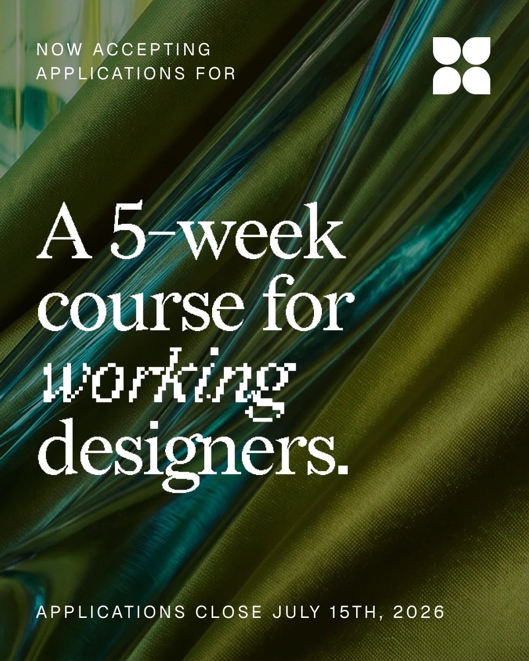 Reminder: Applications for the FLORA Immersion Program close July 15 — public x-twitter post media curated for social post design inspiration.