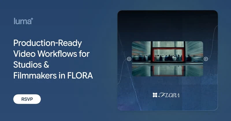 Production-Ready Video Workflows for Studios & Filmmakers in FLORA · Zoom · Luma — public x-twitter post media curated for social post design inspiration.