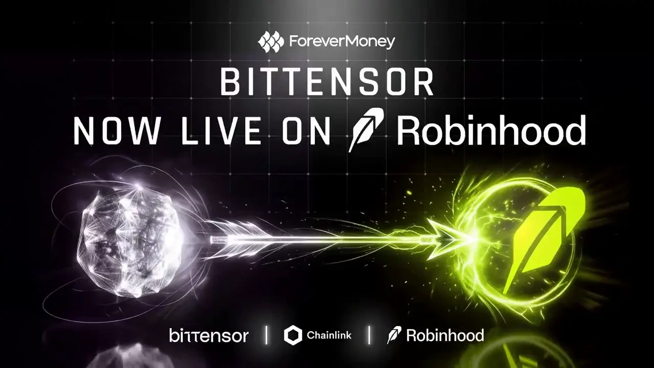 ForeverMoney: The Bittensor ecosystem has arrived on @RobinhoodCrypto Chain — public x-twitter post media curated for social post design inspiration.