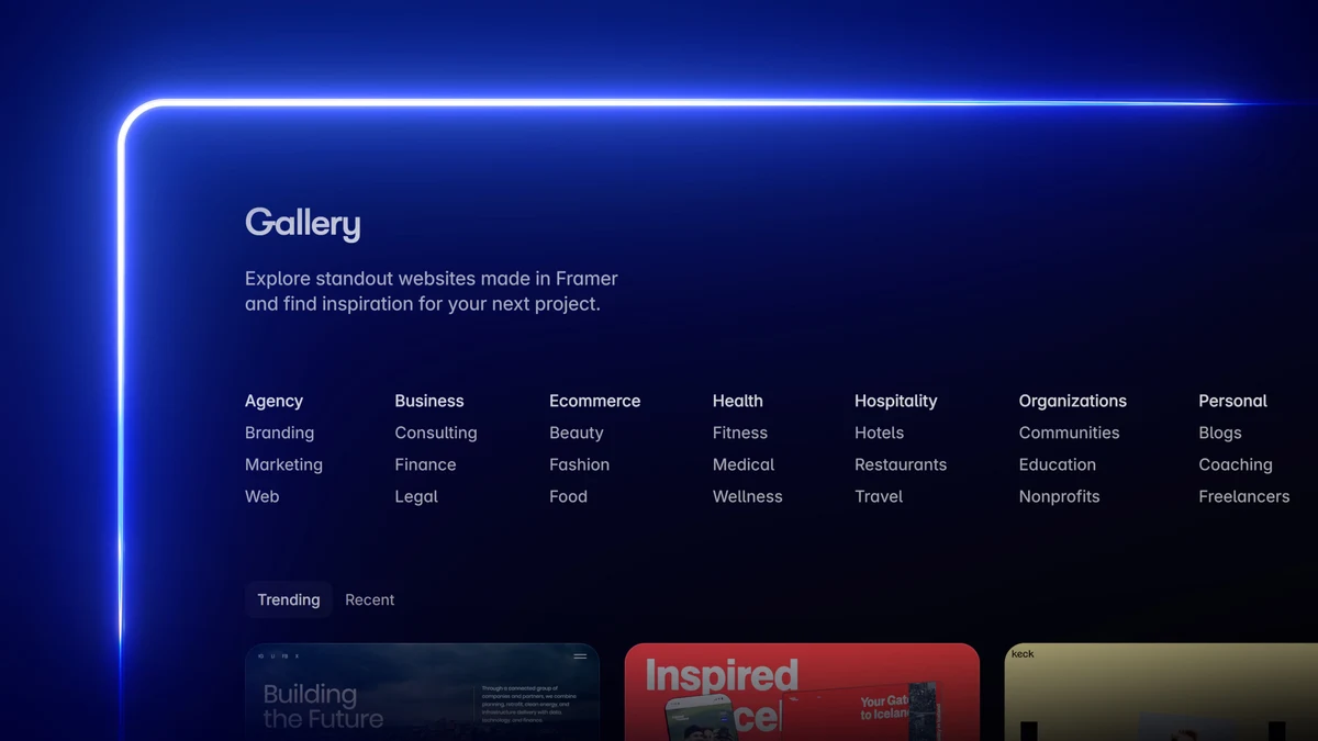 We’ve refreshed the Framer Gallery help you explore some of the best