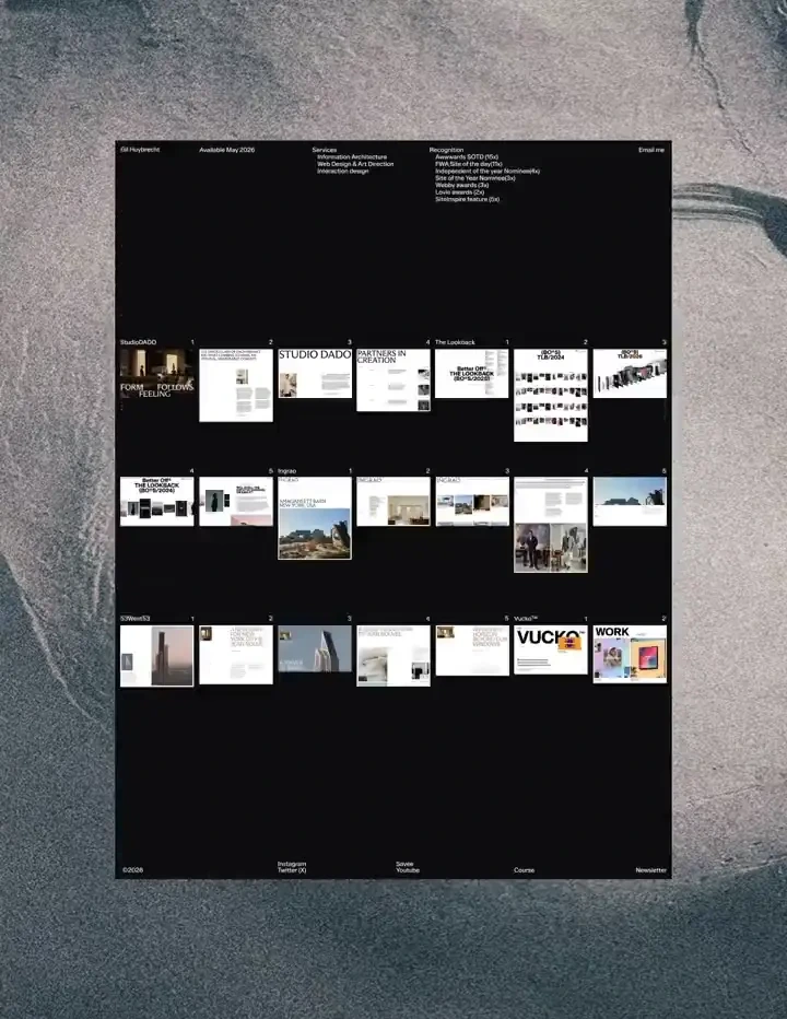 Gil Huybrecht: Working on my portfolio site and everything is clicking — public x-twitter post media curated for social post design inspiration.