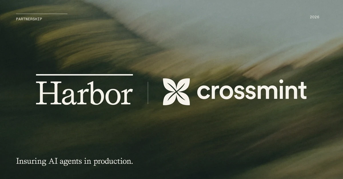 @Crossmint and @HarborAI_ Partner to Bring Insurance to Agentic — public x-twitter post media curated for social post design inspiration.