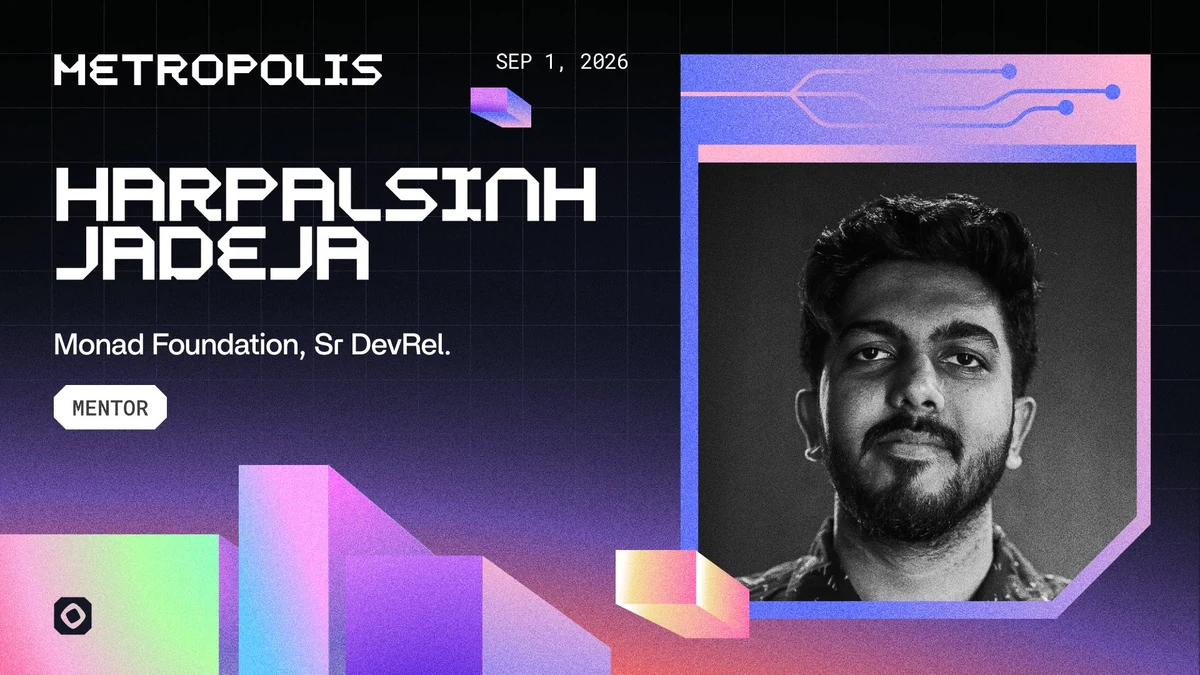 Harpalsinh Jadeja: I’ll be mentoring builders at Metropolis — public x-twitter post media curated for social post design inspiration.